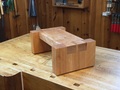 Birch Stool With Statue Right Front End